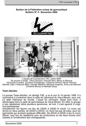 Journal 2000 – Novembre