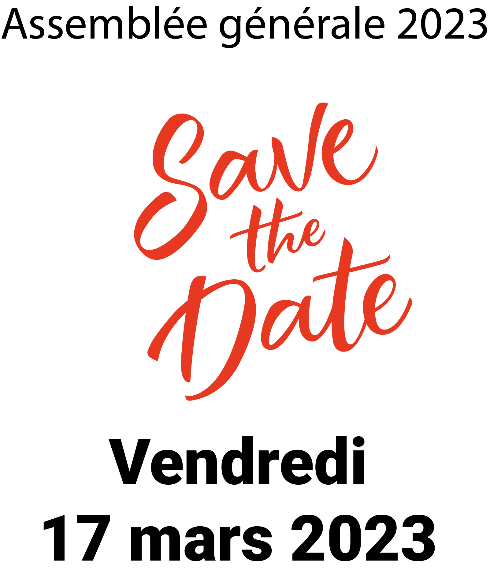 Assemblée générale 2023 – Save the date